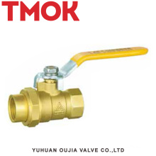 brass color long handle NPT thread ball valve